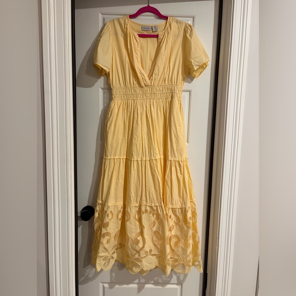 Haute Hippie yellow maxi dress
